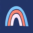 Baby Long Sleeve Skater Dress & Leggings Set in Magical Rainbows - swatch