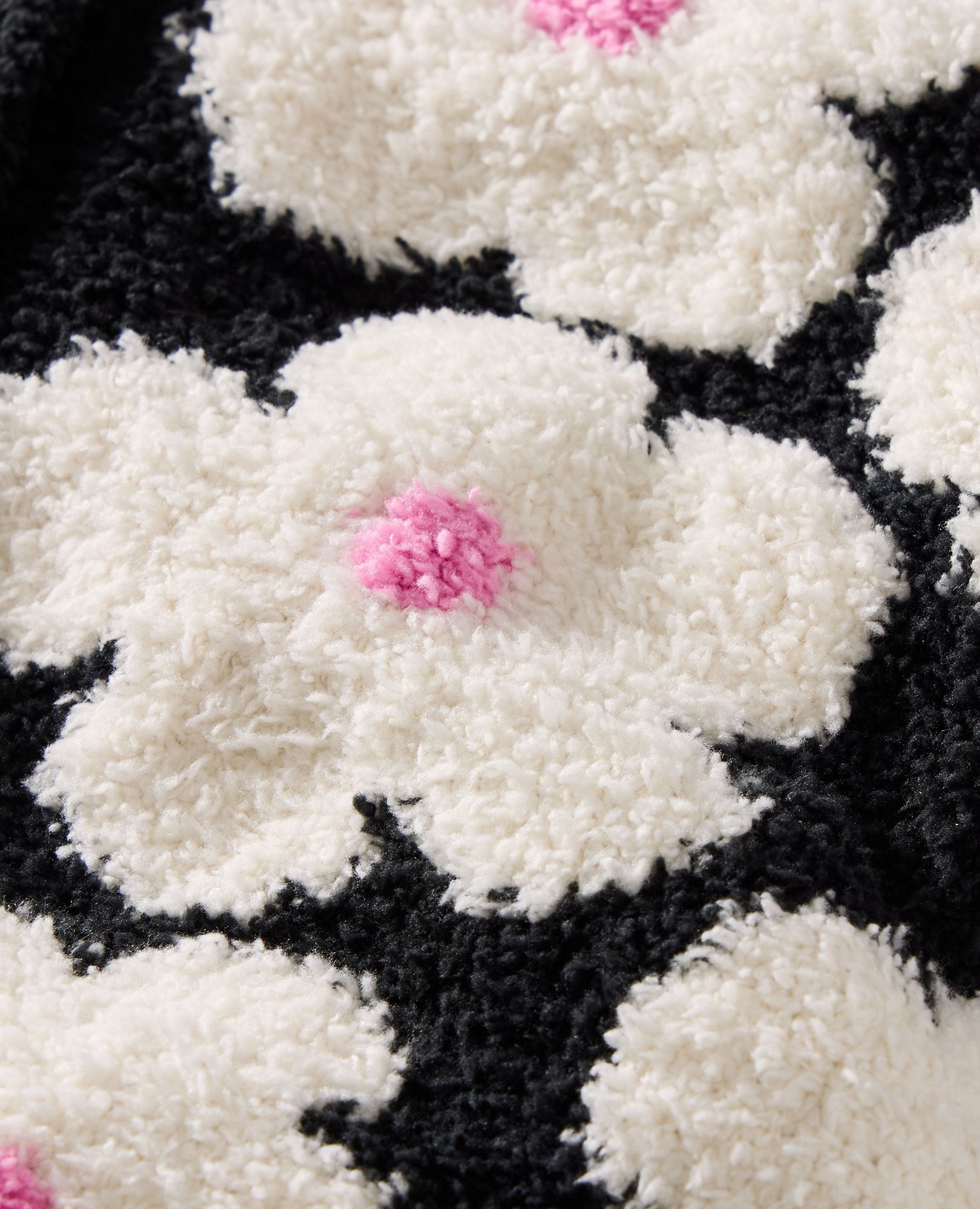 Marshmallow Cardigan in Ecru Floral on Black - main