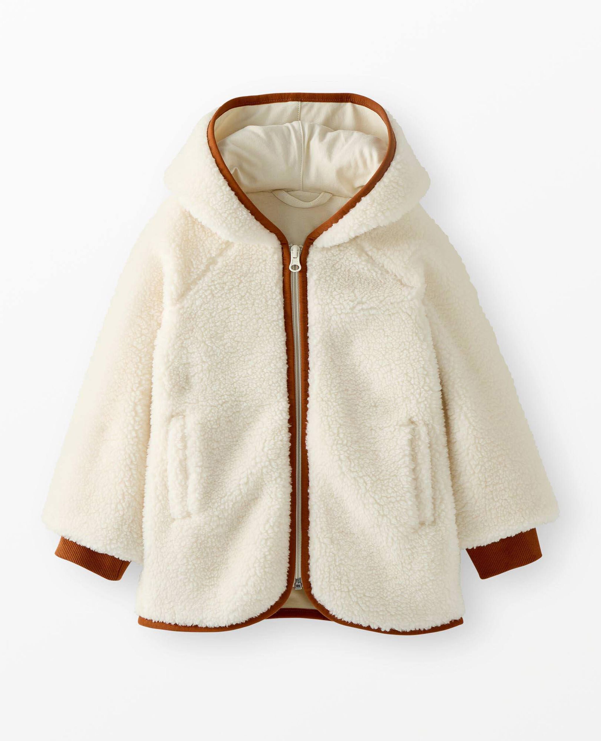 Faux Shearling Jacket in Ecru - main