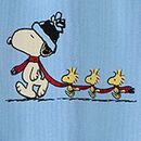 Peanuts Holiday French Terry Sweatshirt in Snoopy and Woodstock in Winter - swatch