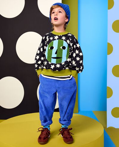 Corduroy Pull-On Barrel Pants in Bakery Blue - main