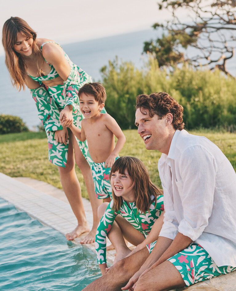 Floral Fronds Matching Family Swimwear Set in  - main