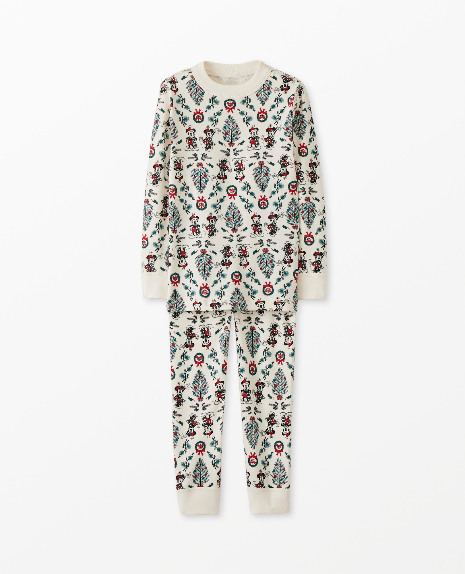 Disney Mickey Mouse Scandi Print Long John Pajama Set Hanna