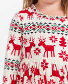 Holiday Print Rib Dress in Tangy Red - main