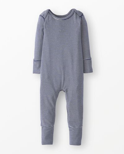 HannaSoft™ Stretch Crescent Zip Sleeper in Navy/Almond Oil - main