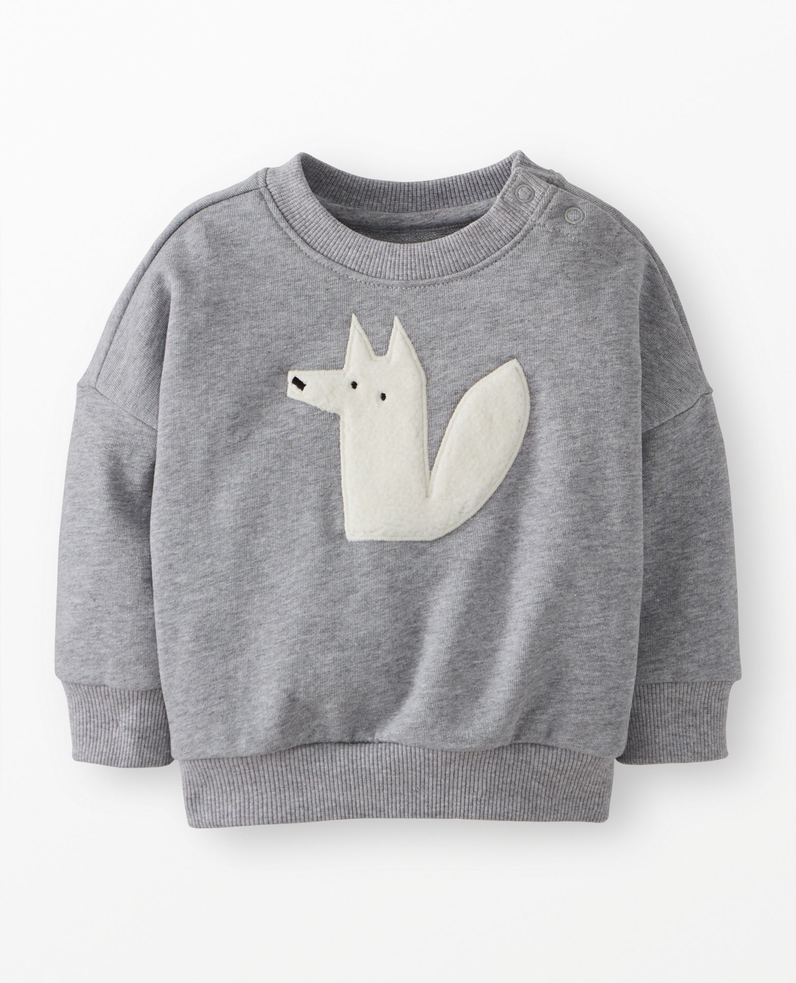 トップス UltraCompactTerryCrewNeckSweater Baby Oversized French Terry Polo Sweatshirt | Hanna Andersson