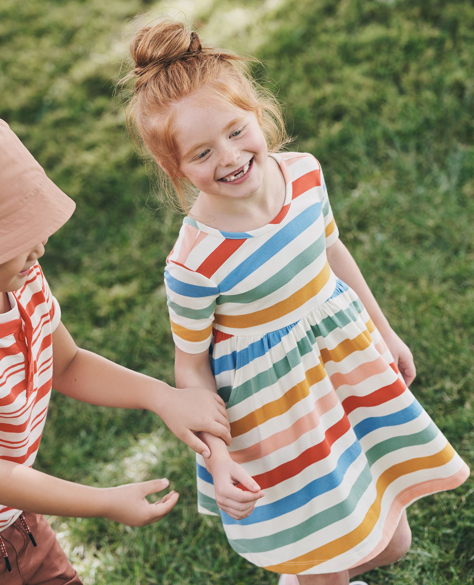 Striped skater dress discount