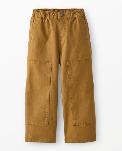 Loose Fit Canvas Carpenter Pants in Old Gold - main