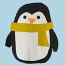 Baby Holiday Long Sleeve Graphic T-Shirt & Pants Set in Cute Penguin on Robin Egg Blue - swatch