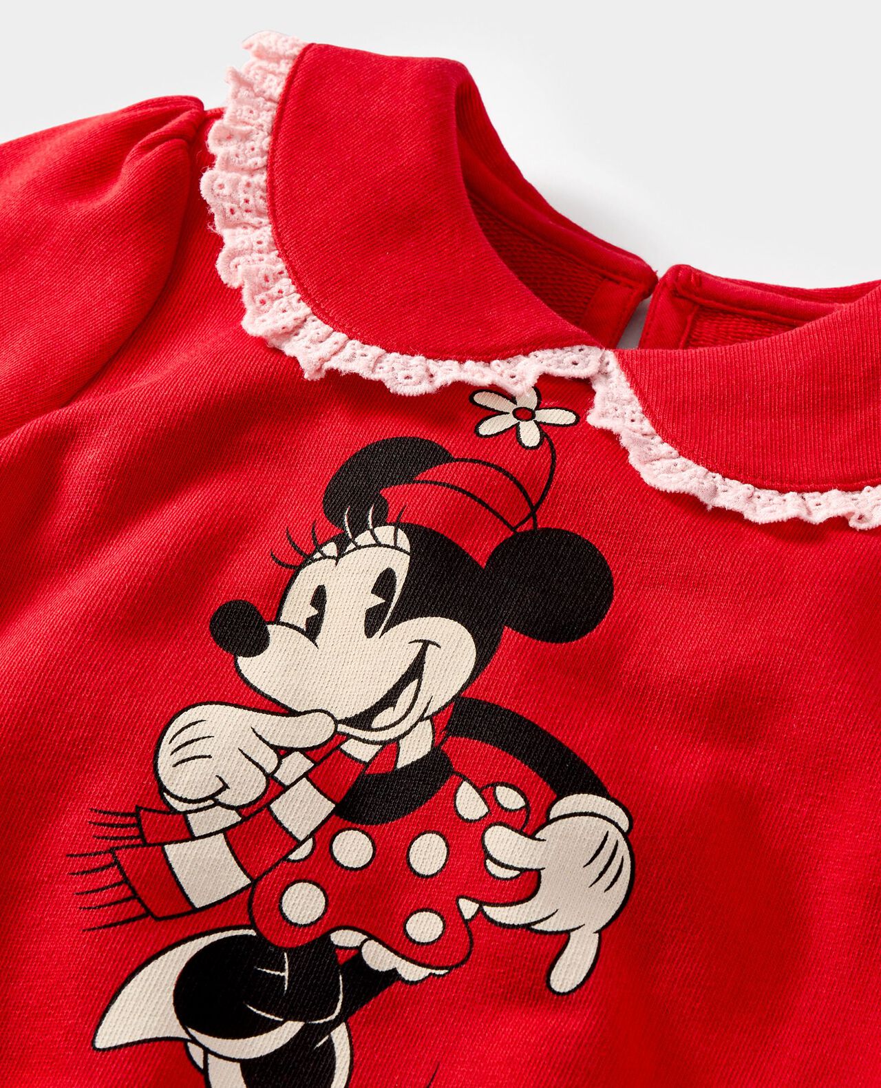 Disney Minnie Mouse Holiday French Terry Sweatshirt in Minnie on Red - main
