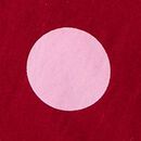 Adult Dusen Dusen Poplin Pajama Pants in Frosting Pink/Red Dahlia Dots - swatch