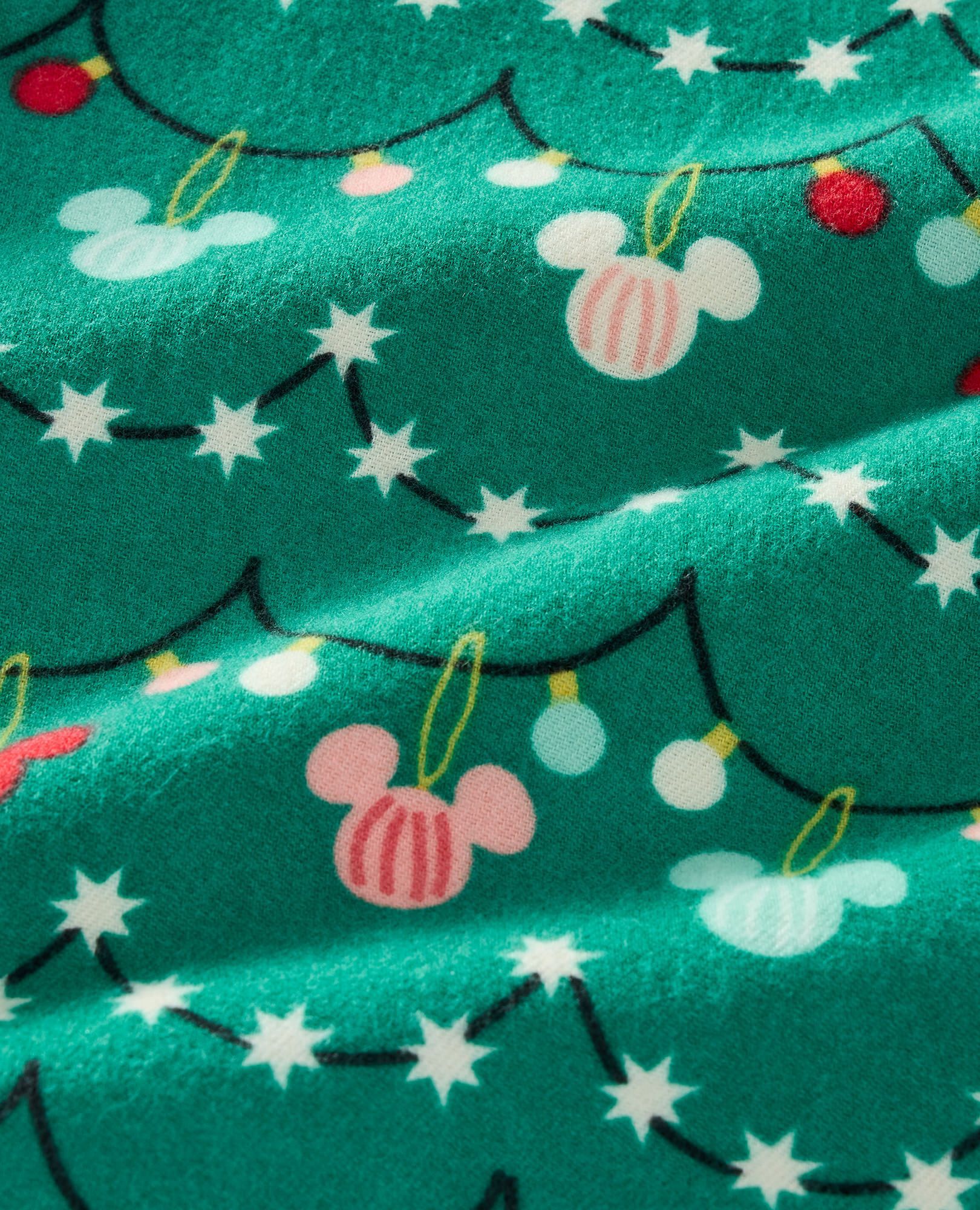 Disney Mickey Mouse Holiday Flannel Pajama Set in Mickey Garland - main