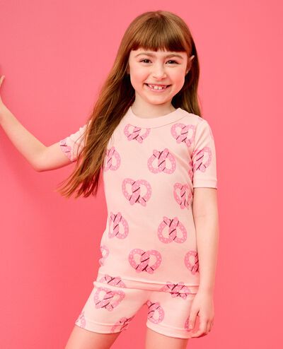 HannaJams™ Pajama Set in Pretzels on Pink Cream - main