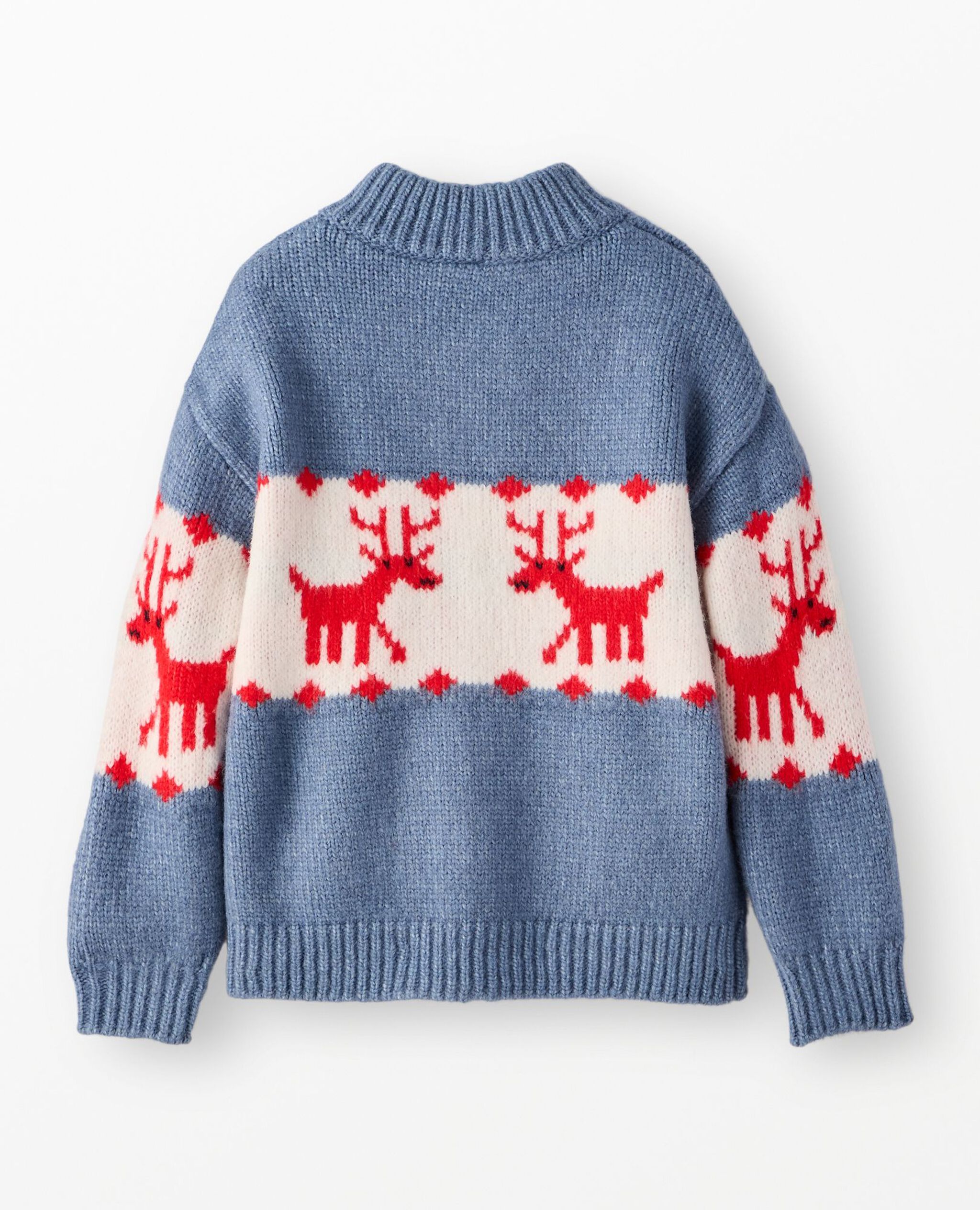 Holiday Dear Deer Cardigan in Dear Deer on Blue - main