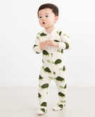 Baby Zip Footed Sleeper In Organic Cotton in Apple Of My Eye - main