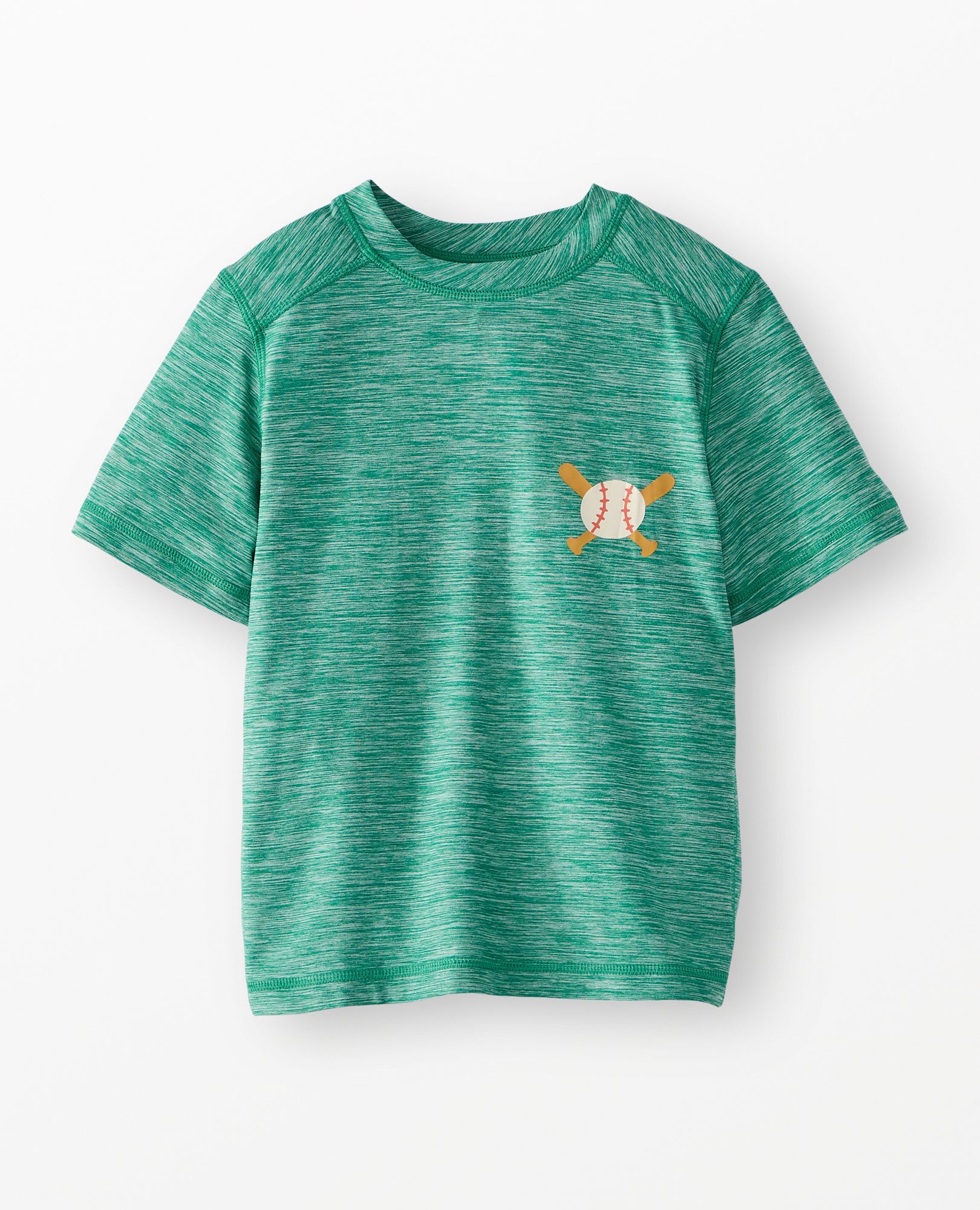 Relaxed Fit Active UV Graphic T-Shirt in Home Run on Green - main