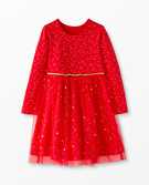 Shimmer Star Dress In Soft Tulle in Hanna Red - main