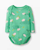 Baby Bodysuit In Organic Cotton in Pigs and Flowers - main
