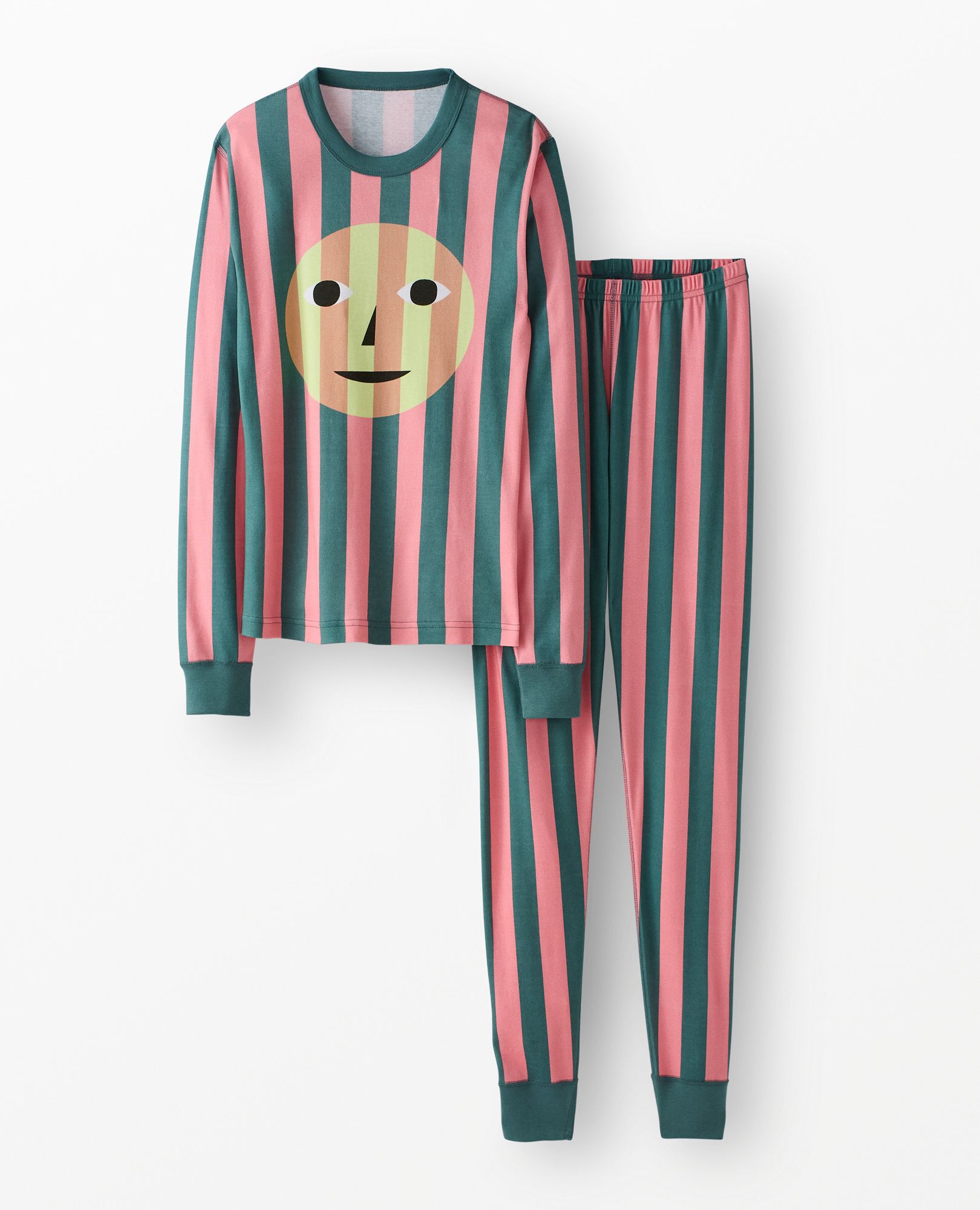 Adult Dusen Dusen Long John Pajama Set in Martine Stripe - main