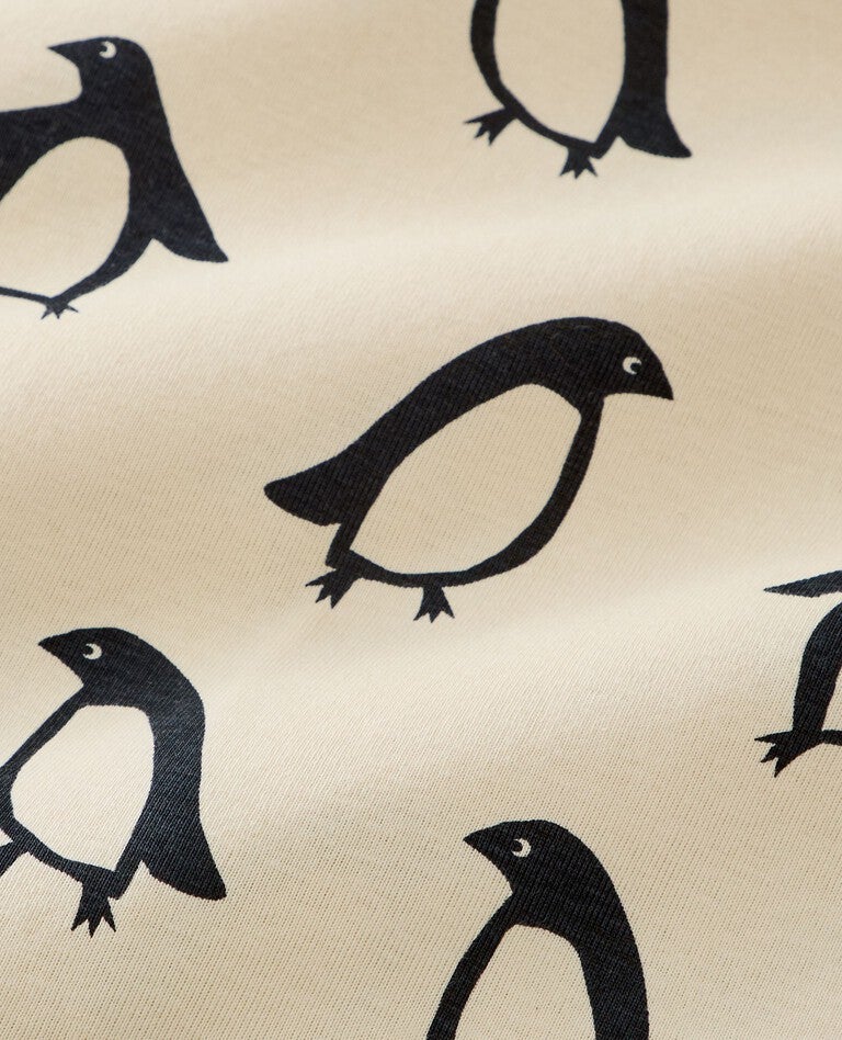 Kids Holiday Long John Pajama Set in Squeaky the Penguin - main