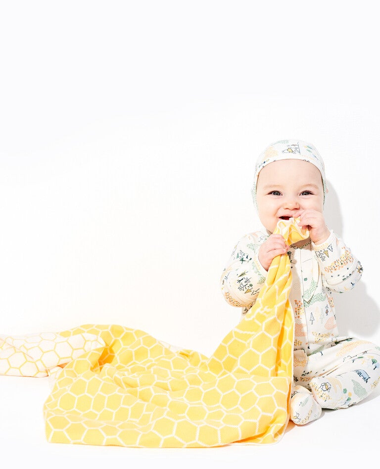 Disney Winnie The Pooh Crib Blanket In Organic Cotton Hanna