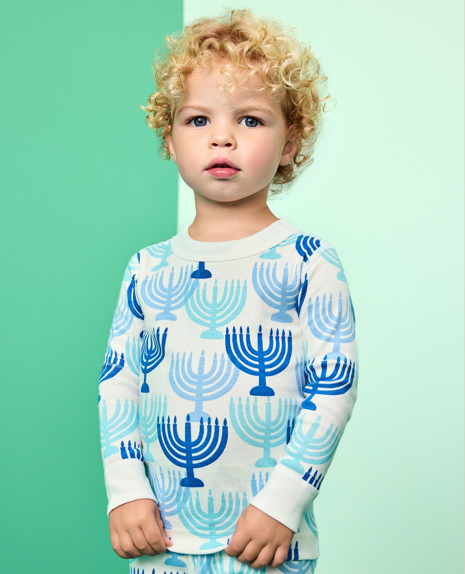 Holiday HannaJams™ Pajama Set in Menorahs - main