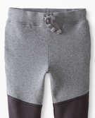 Colorblock Double Knee Slim Sweatpant In French Terry in Dark Heather Grey - main