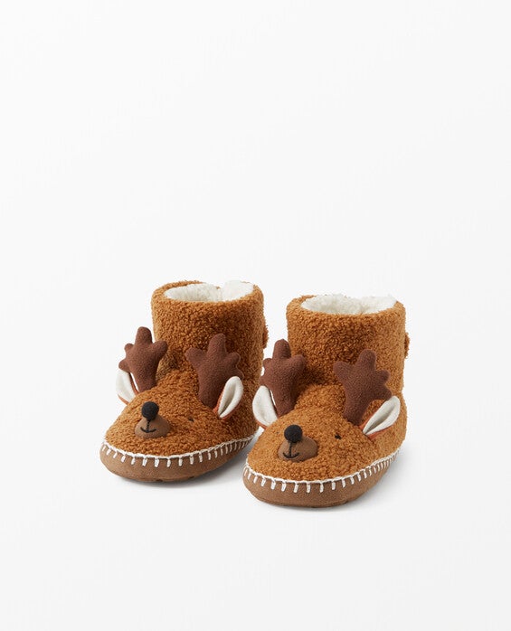 Girls' & Boys' Reindeer Critter Slippers By Hanna - Size Big Kids 11/12 by Hanna Andersson