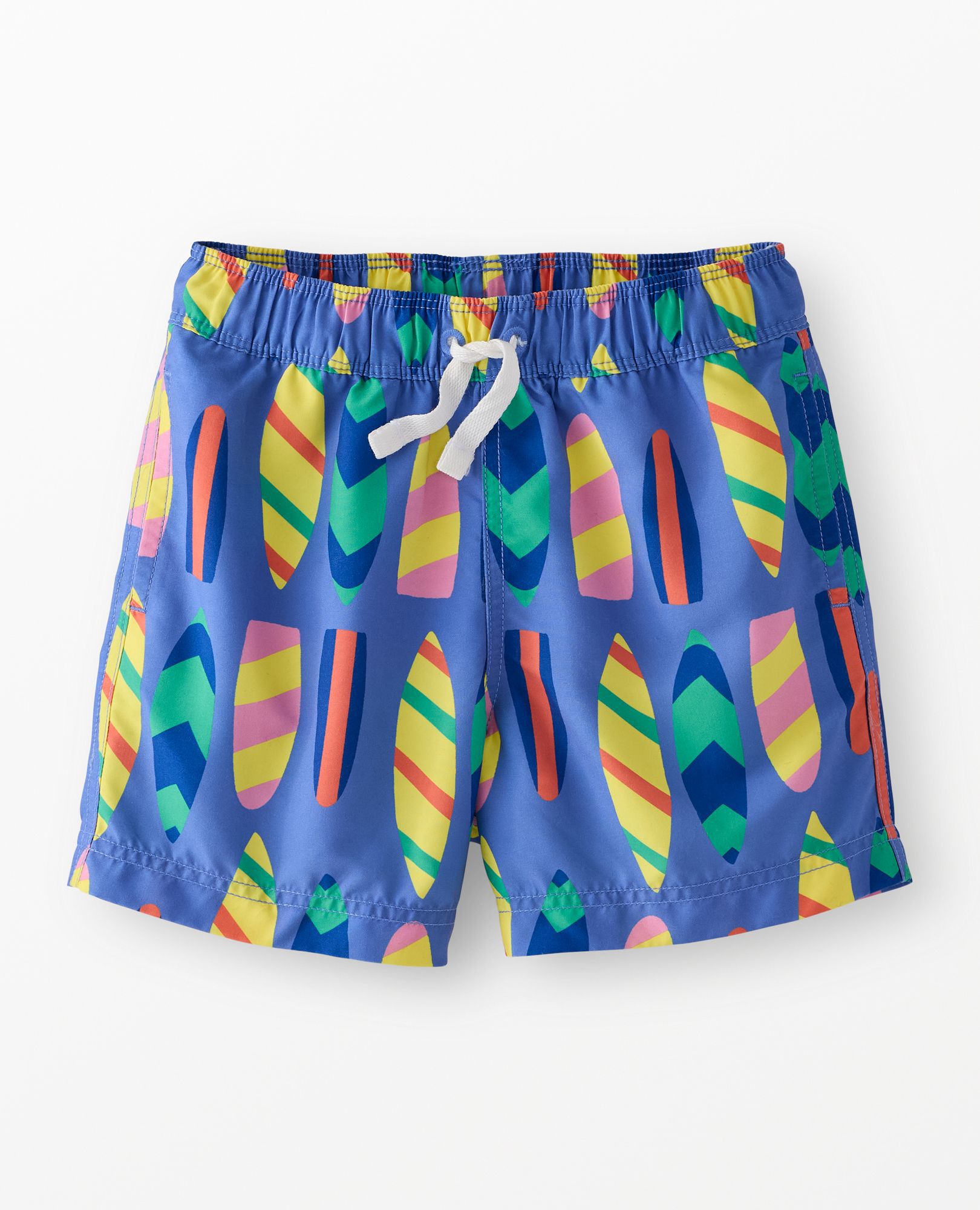 Swim Trunks in Surfboards on Blue - main