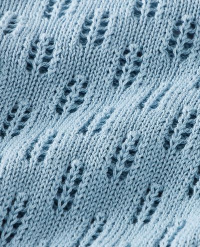 Pointelle Cardigan Sweater in Blue Bell - main