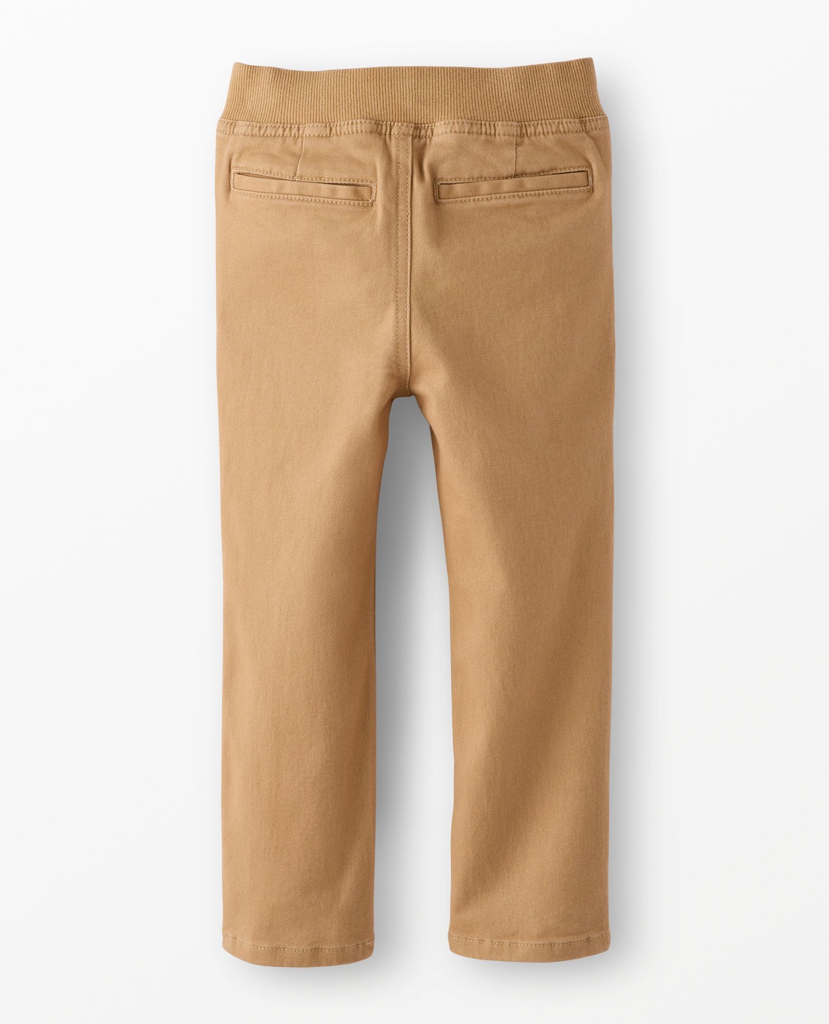 Slim Fit Twill Pull-On Pants in Warm Khaki - main