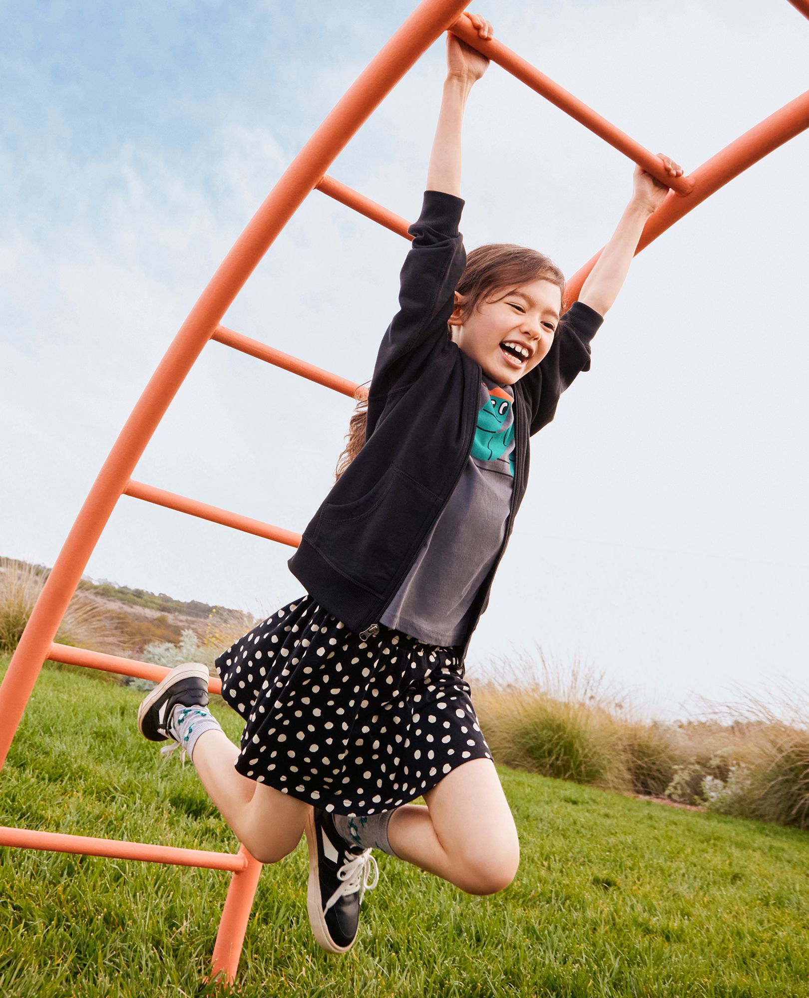 French Terry Hoodie in Black - main