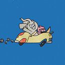 Elephant & Piggie HannaJams™ Pajama Set in Hidden Pigeon Cars Blue - swatch