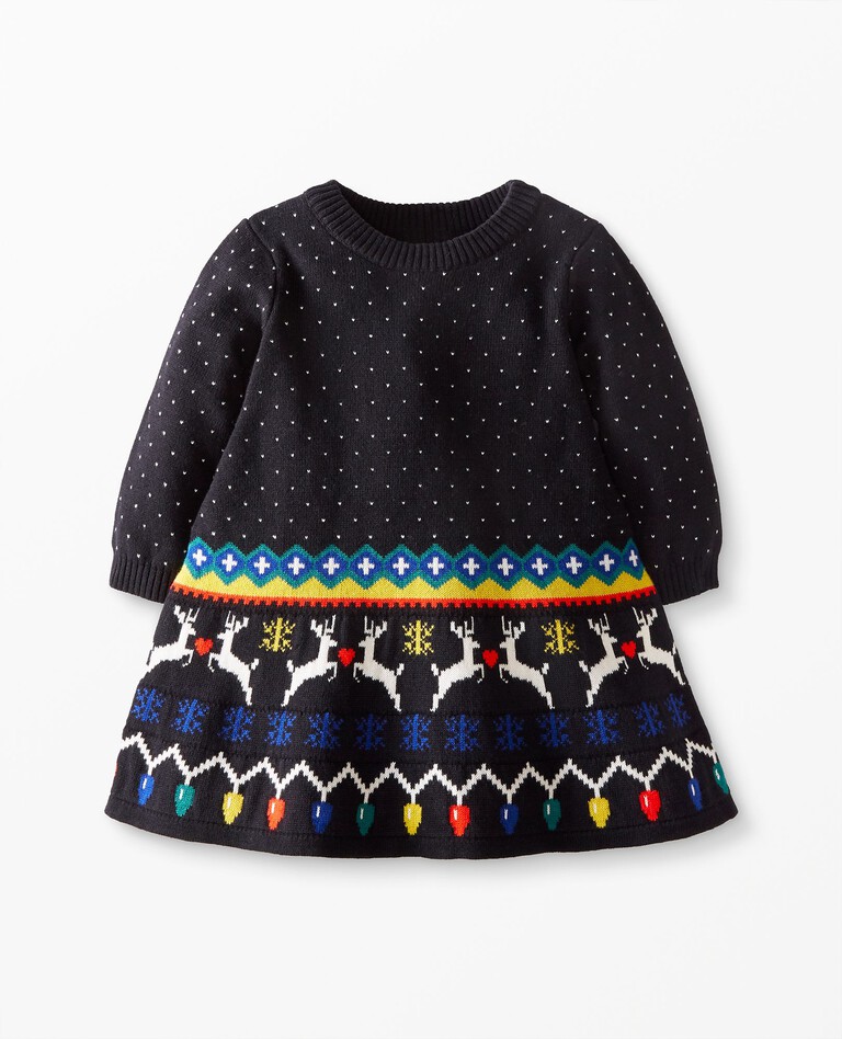 Baby Heritage Sweater Dress in Very Merry - main