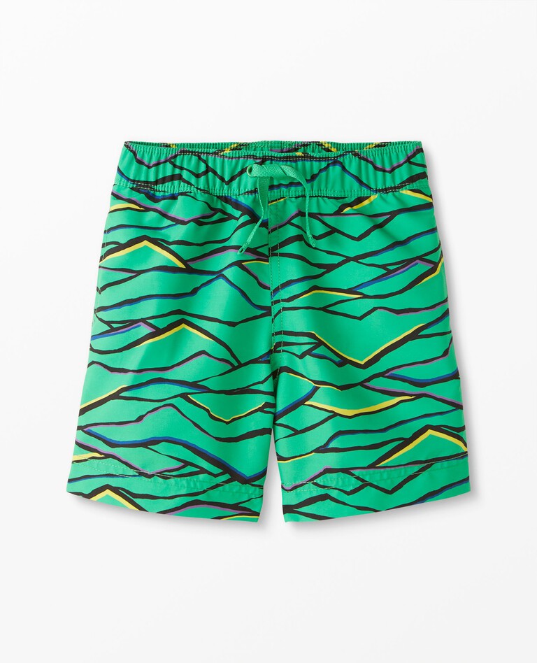 Print Swim Trunks in Painted Hills on Minty Green - main
