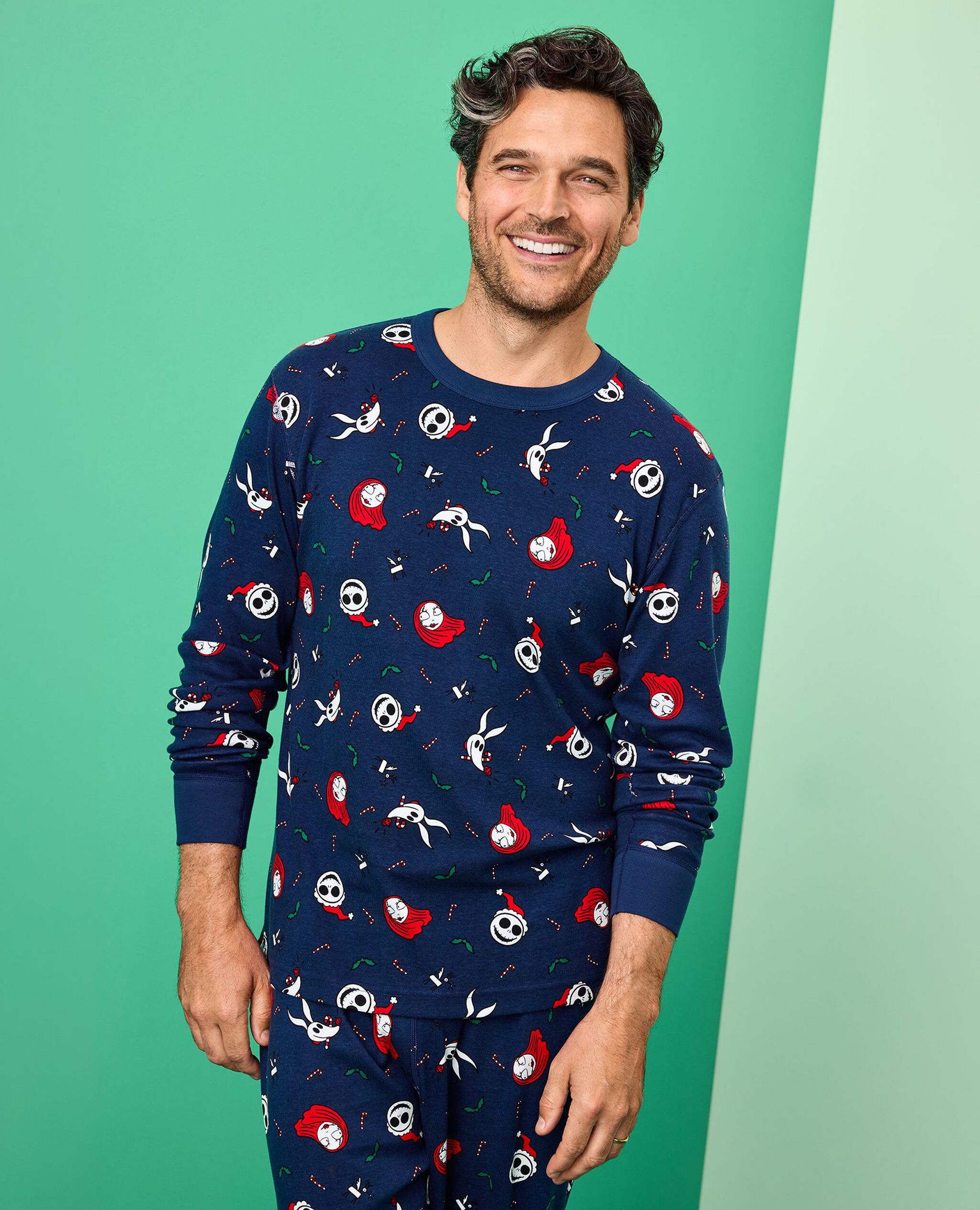 Adult Disney Tim Burton's The Nightmare Before Christmas Relaxed Fit Pajama Set in Nightmare Before Christmas - main