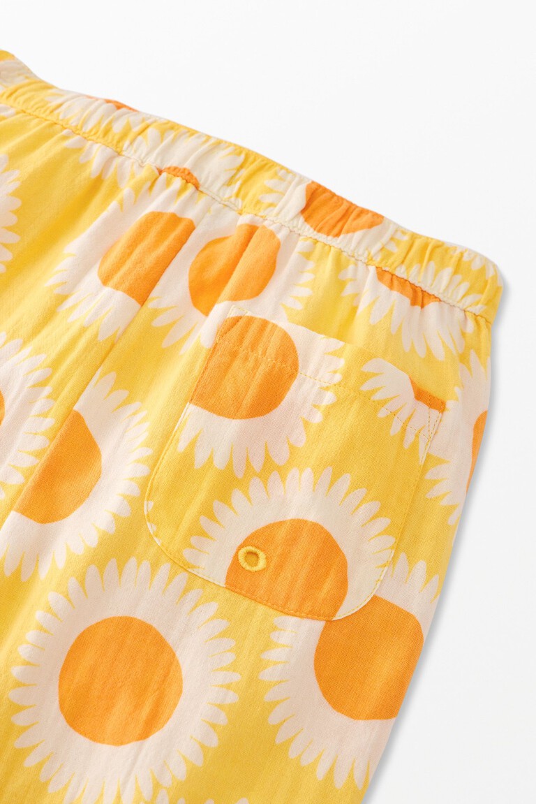 Muslin Beach Pants in Sunny Sunflowers - main