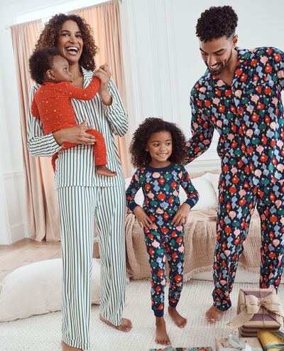 Adult Holiday Flannel Pajama Pants in Shiny Bright Ornaments - main