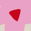 Sleeveless Drop Waist Peplum Dress in Pink Flowers on Ecru - swatch