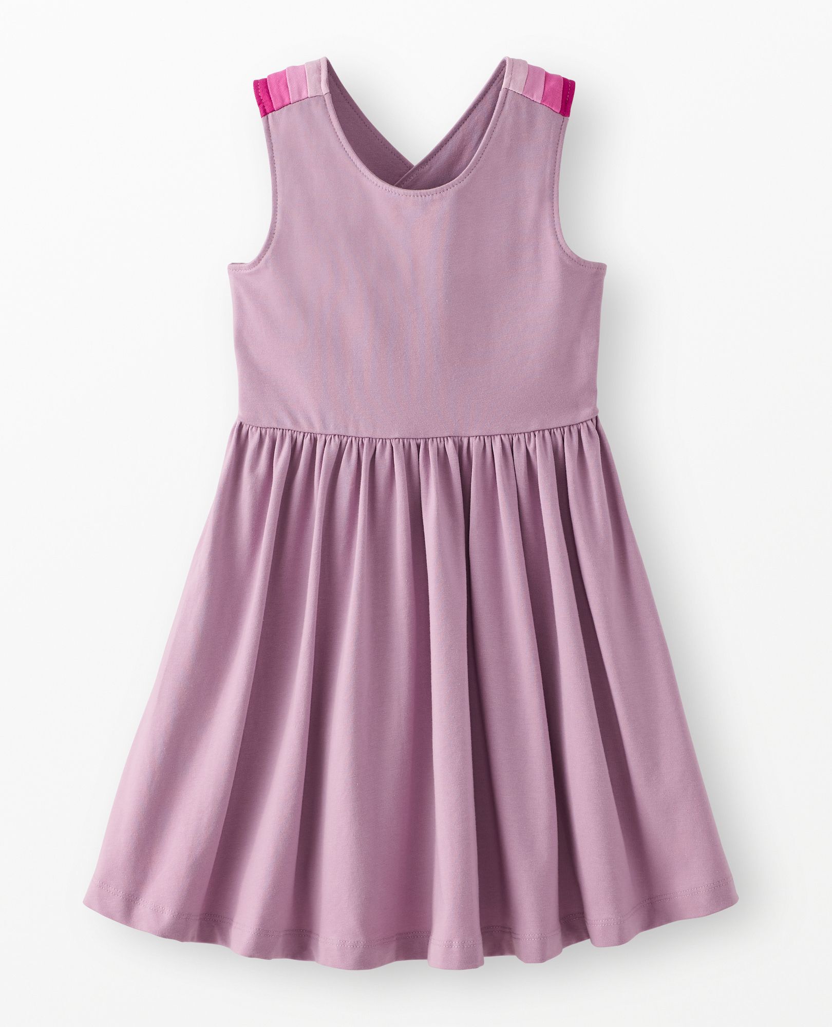 Rainbow Crossback Skater Dress with Pockets in Lavender Mist - main