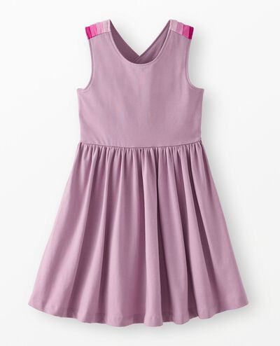 Rainbow Crossback Skater Dress with Pockets in Lavender Mist - main