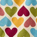 HannaJams™ Pajama Set in Multi Hearts on Almond Oil - swatch