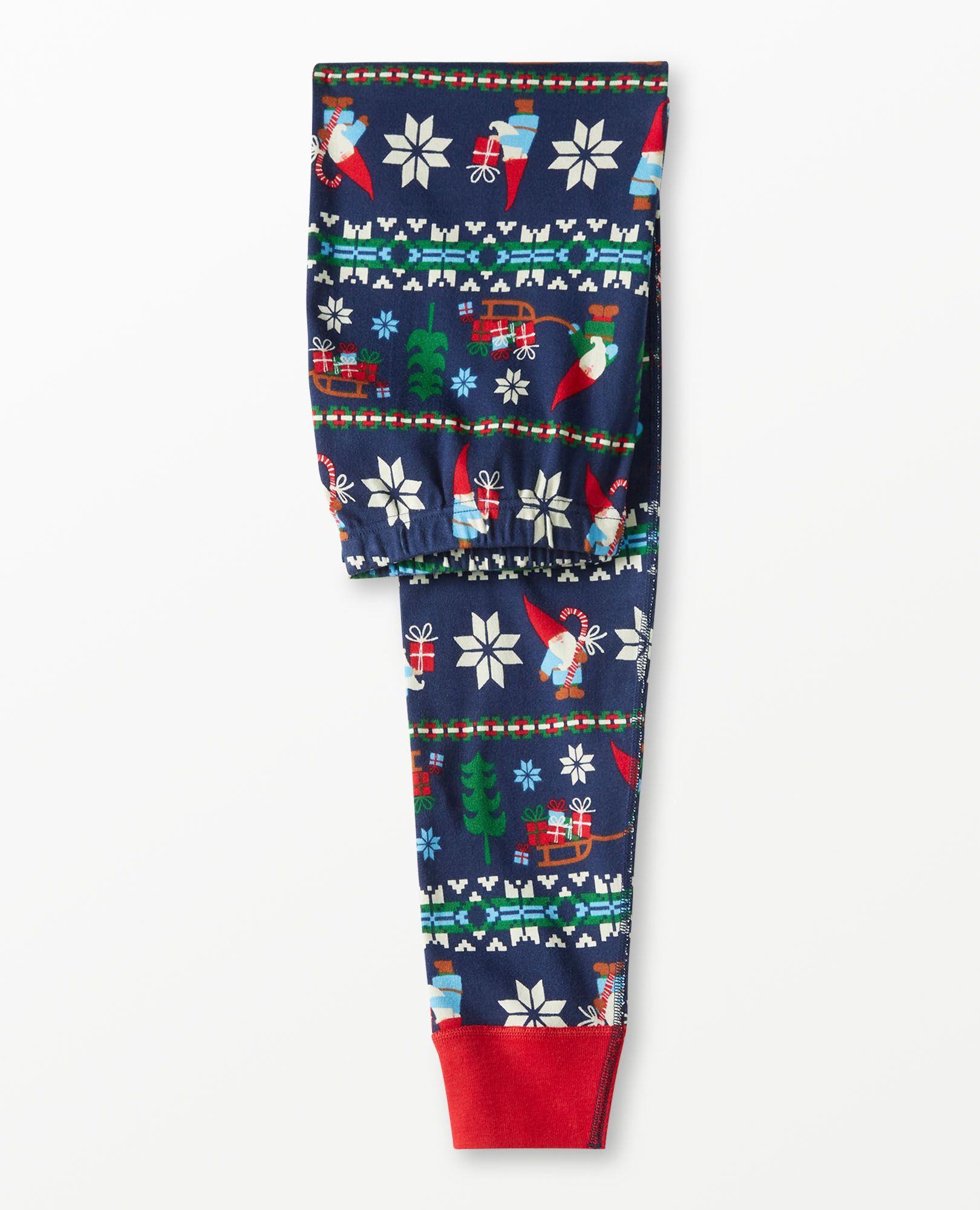 Gnome Sweet Holiday Long John Pajama Pants in 100 Cotton Size Adult L by Hanna Andersson Family Matching Pajamas