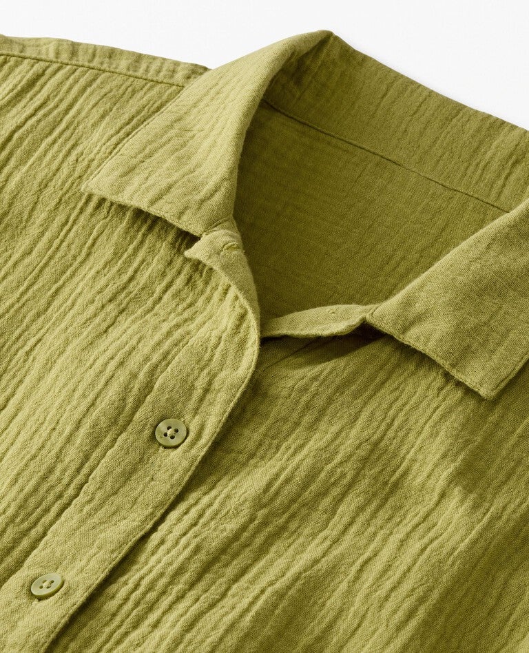 Women's Muslin Pajama Top in Moss Green - main