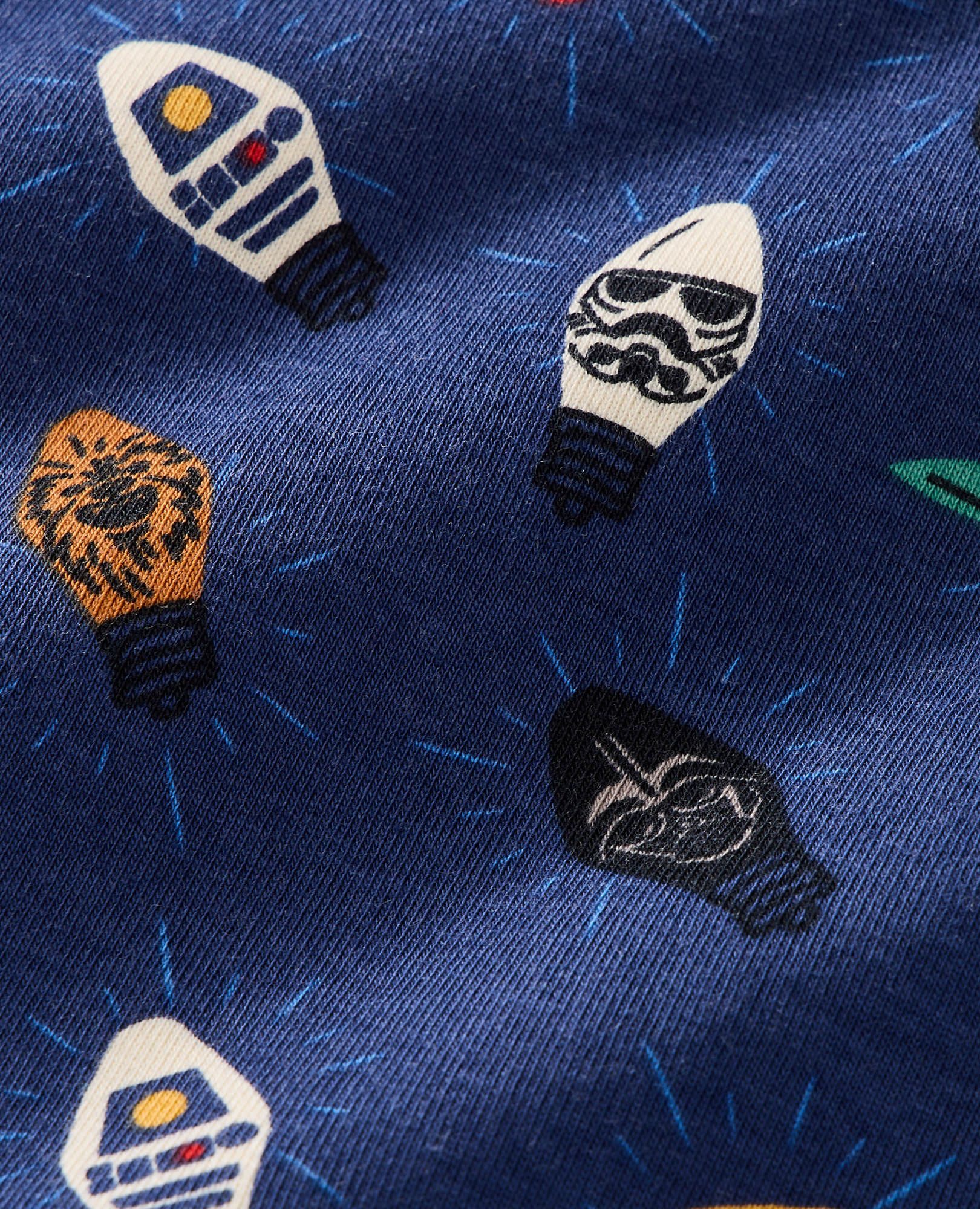 Adult STAR WARS™ Holiday Long John Pajama Set in Star Wars Christmas Bulbs - main