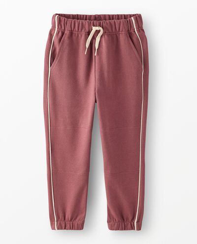 Slim Fit French Terry Double Knee Sweatpants in Nettle Brown - main