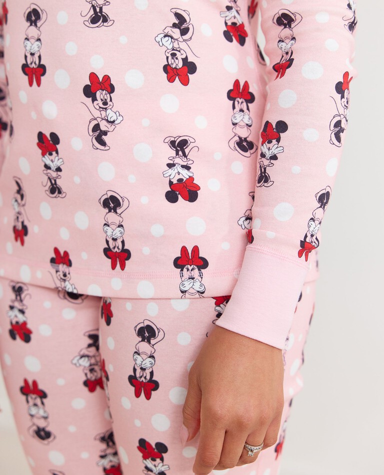 Disney Women's Positively Minnie Long John Pajama Top in Minnie Mouse - main