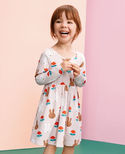 Miffy Long Sleeve Skater Dress with Pockets in Miffy Melanie Rose - main