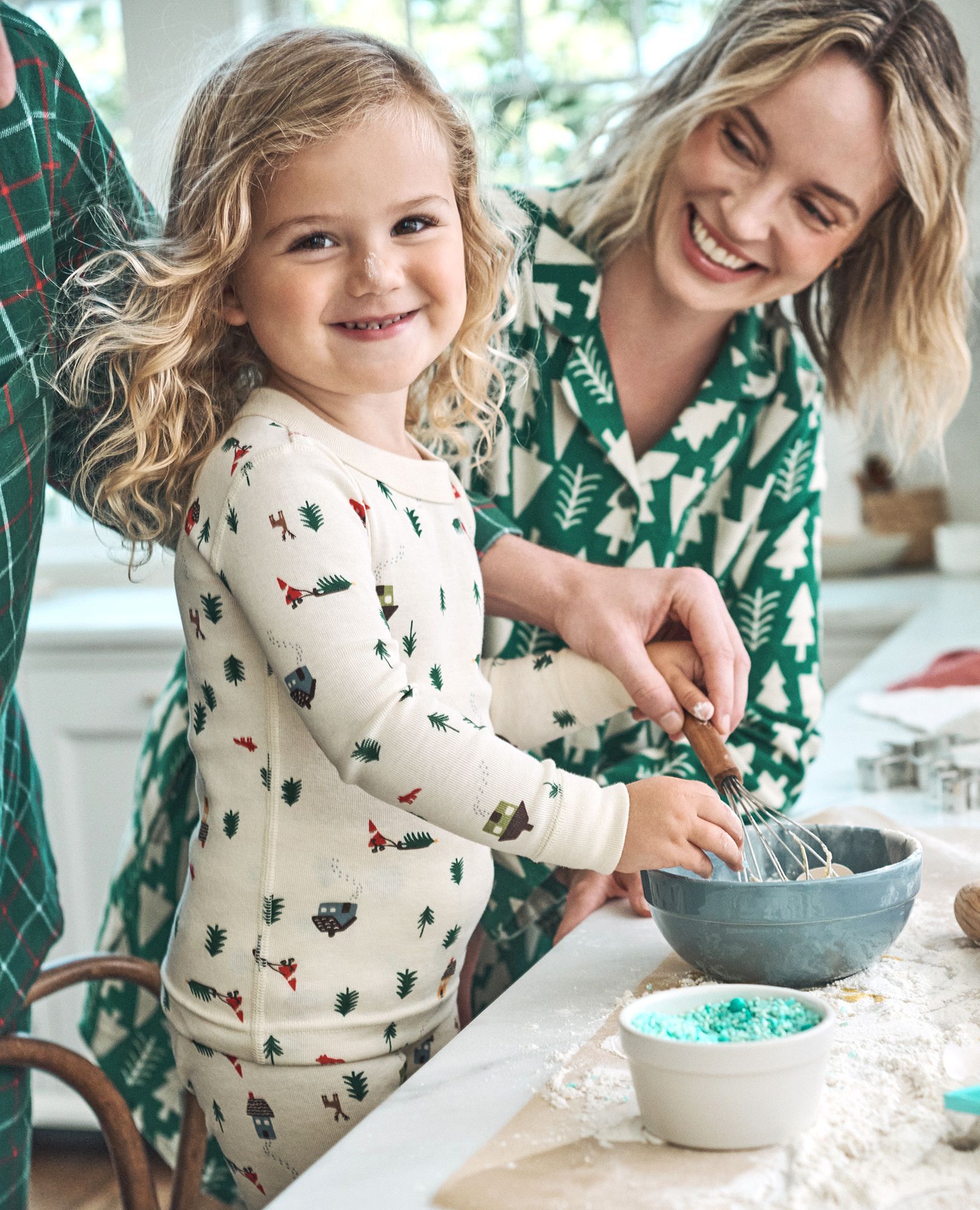 Women's Holiday Flannel Nightshirt in Winter Green - main