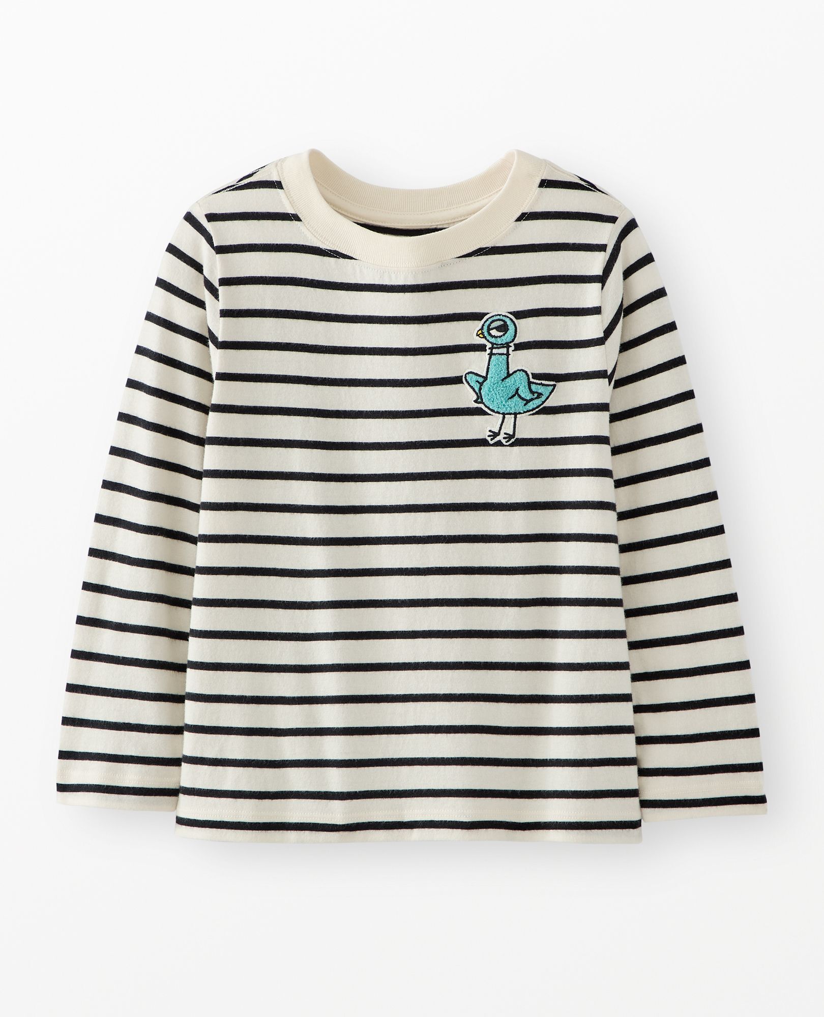 Pigeon Long Sleeve Classic Fit T-Shirt in Hidden Pigeon - Stripe - main